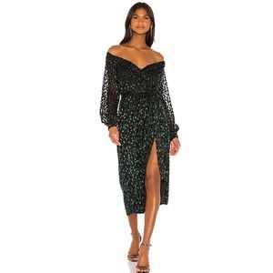 Leonard Trench Dress in Emerald & Black